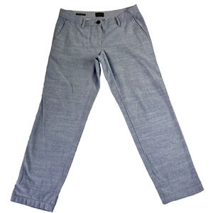 Talbots Pants Womens 4P Relaxed Chino Blue Chambray Career Office Professional